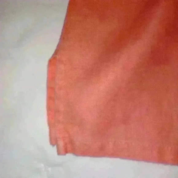 Women's 100% Linen Button Down   Collared Shirt Light Coral - Picture 2 of 11